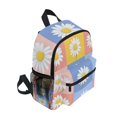 thumbnail image 2 of FORMRS School Backpack with Front Zippered Pocket 12" Elementary Student Travel Daypack, Light Blue Daisy, 2 of 6