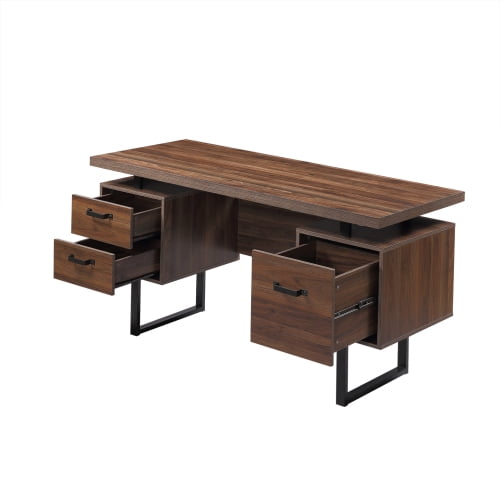 Home Office Computer Desk With Drawers Hanging Letter Size Files 59 Inch Writing Study Table Com Home Office Computer Desk With Drawers, Study Table Drawer Size
