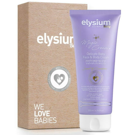 Elysium Organic Baby Lotion Baby Moisturizer with Aloe Vera & Green Tea Calming & Soothing Face and Body Cream Hypoallergenic Vegan Natural Baby Lotion for Newborns Toddlers