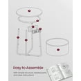 thumbnail image 4 of VASAGLE LILEA Collection - Side Table with Charging Station, Round End Table with Fabric Basket, Nightstand with USB Ports, for Living Room, Bedroom, Modern, Dove Gray and Slate Gray, 4 of 9