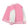 thumbnail image 4 of Splozh Boys Jacket 1-14 Years Kids Baseball Jackets Boys Girls Jacket Lightweight Plain Button Casual Coat,Hot Pink,18-24 Months, 4 of 4