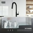 thumbnail image 6 of VIGO  Hampton Stainless Steel Kitchen Sink with Grid and Strainer with Accessories 28"L, 6 of 8