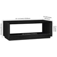 thumbnail image 5 of Evelyn&Zoe Tannen 48" Wide Rectangular Coffee Table, Black Grain, 5 of 7