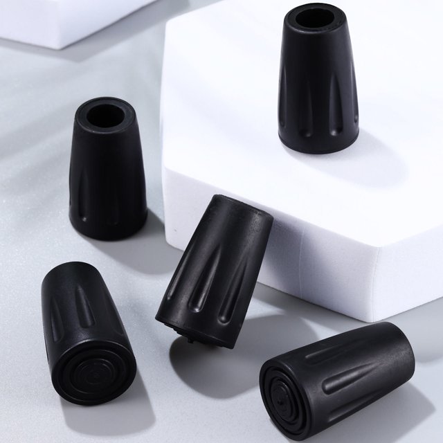 OUNONA 4 Pcs Embouts de Bâtons de Randonnée Remplacement Embouts de Bâton de Marche Noir Caoutchouc Naturel