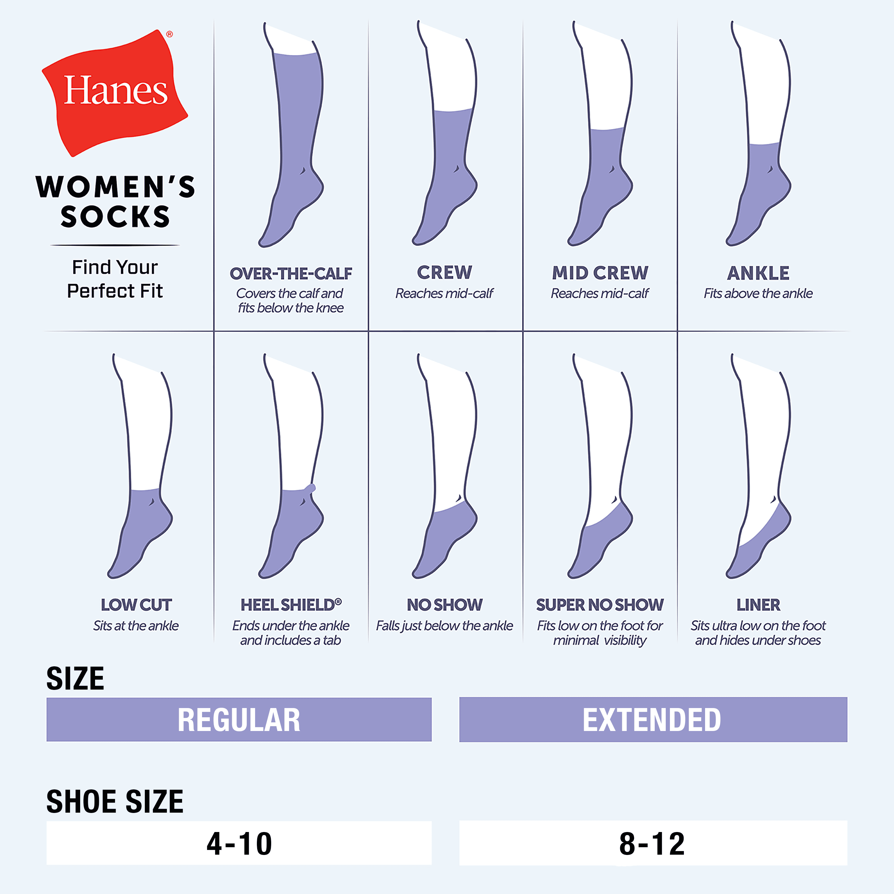 Hanes Womens CottonSoft Ankle Socks, 10-Pack, Size 8-12