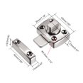thumbnail image 2 of Uxcell Rotate Bolt Latch, 1" Zinc Alloy Security Door Slide Lock, 2 Pack (Silver), 2 of 5