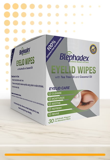Blephadex® Eyelid Wipes with Tea Tree & Coconut Oil for Demodex & Blepharitis