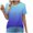 Blue, variant on Women's T-Shirts Sevevn Women's Round Neck Fashionable Casual Short Sleeved Spring/Summer Top Lightweight Tops