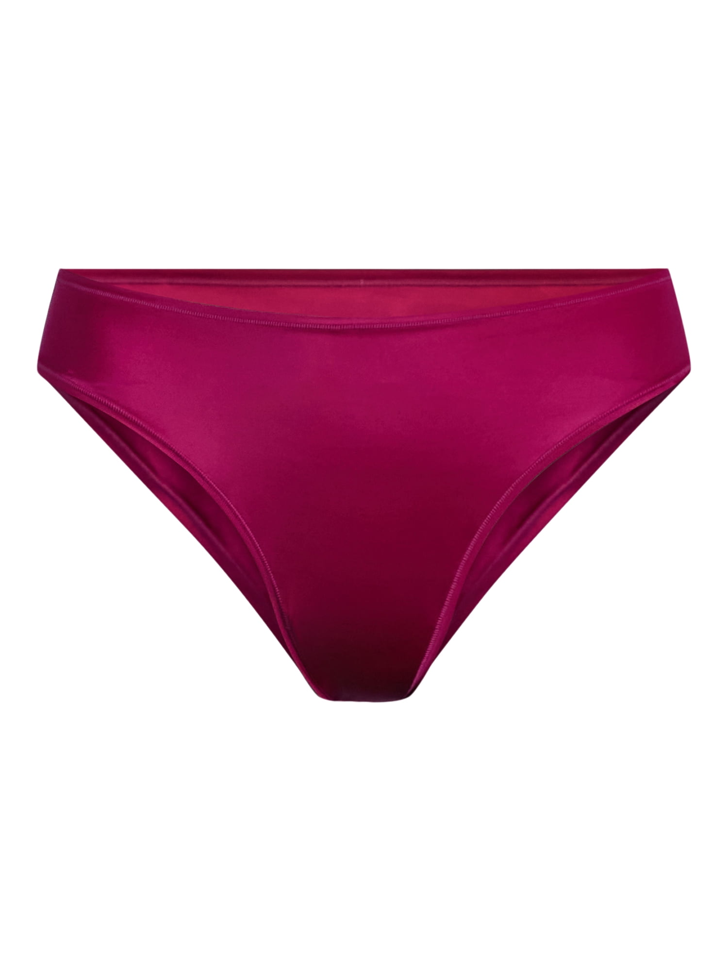 Joyspun Women’s Glossy Shine Cheeky Panties, 3-Pack, Sizes XS-3XL