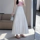 thumbnail image 2 of Falda de mujer nueva de 2024, estilo francés medio, suave, corte A, vestido largo, falda de pastel blanca para la temporada de primavera y verano, 2 of 4
