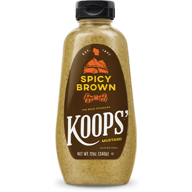 Koops' Deli Spicy Brown Mustard, 12 oz (Pack of 12)