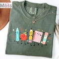 thumbnail image 3 of Cute School Supplies Shirt | Back to School Teacher T-Shirt | Crayon Pencil Notebook Apple Glue Stick Tee, 3 of 4