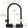thumbnail image 5 of Via Velo Bicycle U Lock with Mounting Bracket 14mm Heavy Duty Bike Lock for Road & Electric Bike, 5 of 5