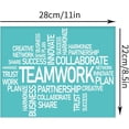 thumbnail image 2 of 2Pcs 11x8.6 Inch Self-Adhesive Silk Screen Printing Stencil Teamwork Partnership Silk Screen Stencil Cooperation Slogan Mesh Transfer Word Stencils for Painting on Wood DIY T-Shirt, 2 of 7