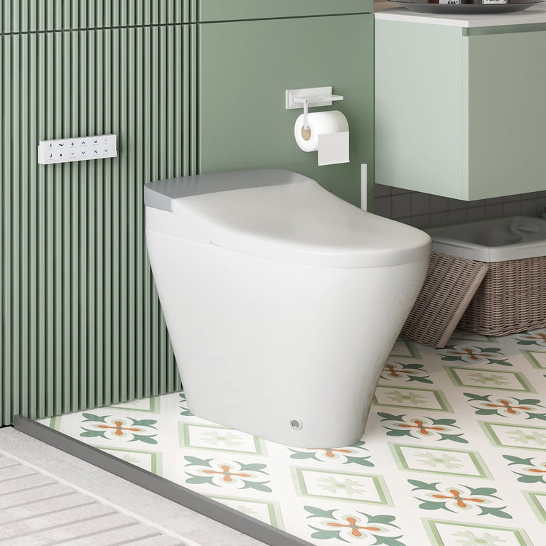 ZAFLY Smart Toilet Bowl with Auto Flush, One-piece Bidet with