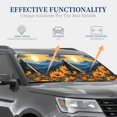 thumbnail image 4 of Balery Elegant Sunset Sunflower Parasol para parabrisas de coche de 2 piezas | Parasol plegable para parabrisas delantero de coche para la mayoría de sedanes-Medium, 4 of 6