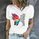 thumbnail image 1 of ICHUANYI Clearance Women Crewneck Print T-Shirts Print Tees Short Sleeve T-Shirt Blouse Tops(Red, M) ICHUANYI WER2023080813159, 1 of 6