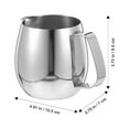 thumbnail image 4 of LEEYNEER Pichet à Mousser le Lait Tasse Mousseur en Acier Inoxydable Tasse Mousseur à Lait Espresso Tasse Latte, 4 of 6