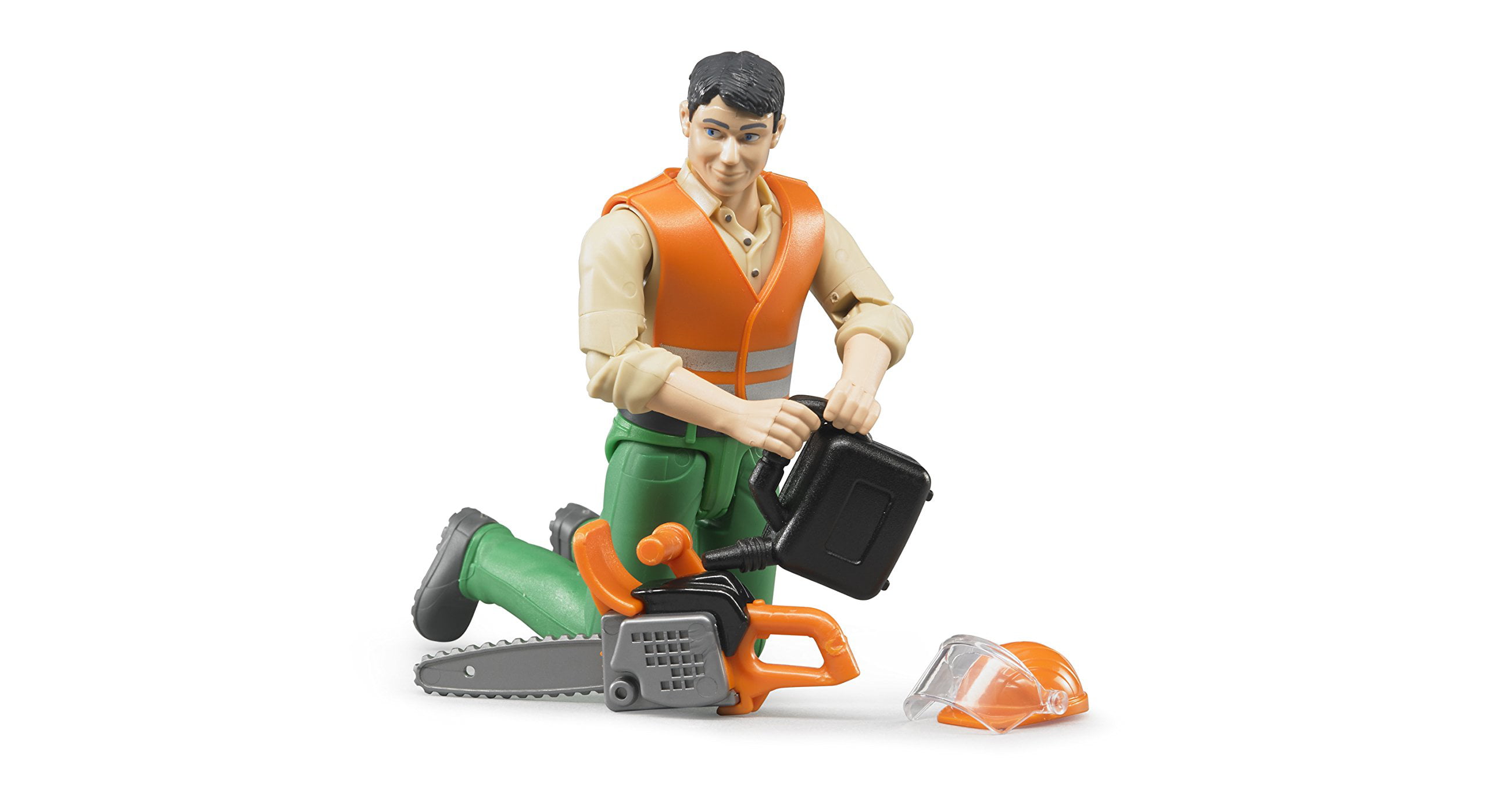 Forestry Worker with Accessories toy action figure Bruder 60030 Logging Man 