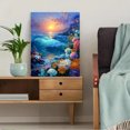 thumbnail image 5 of UXIEQU Seascape Floral Canvas Wall Art 15.75x11.81 Inches, 5 of 8