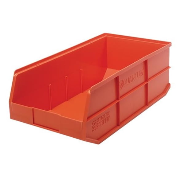 Quantum Storage Systems QTM SSB485OR Stackable Shelf Bin, Orange - 6 per Cotton