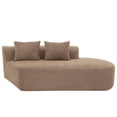 thumbnail image 6 of Christopher Knight Home Modern 116" Curved Sectional Sofa Couch, Upholstered Chaise Lounge with 4 Pillows, Camel, 6 of 11