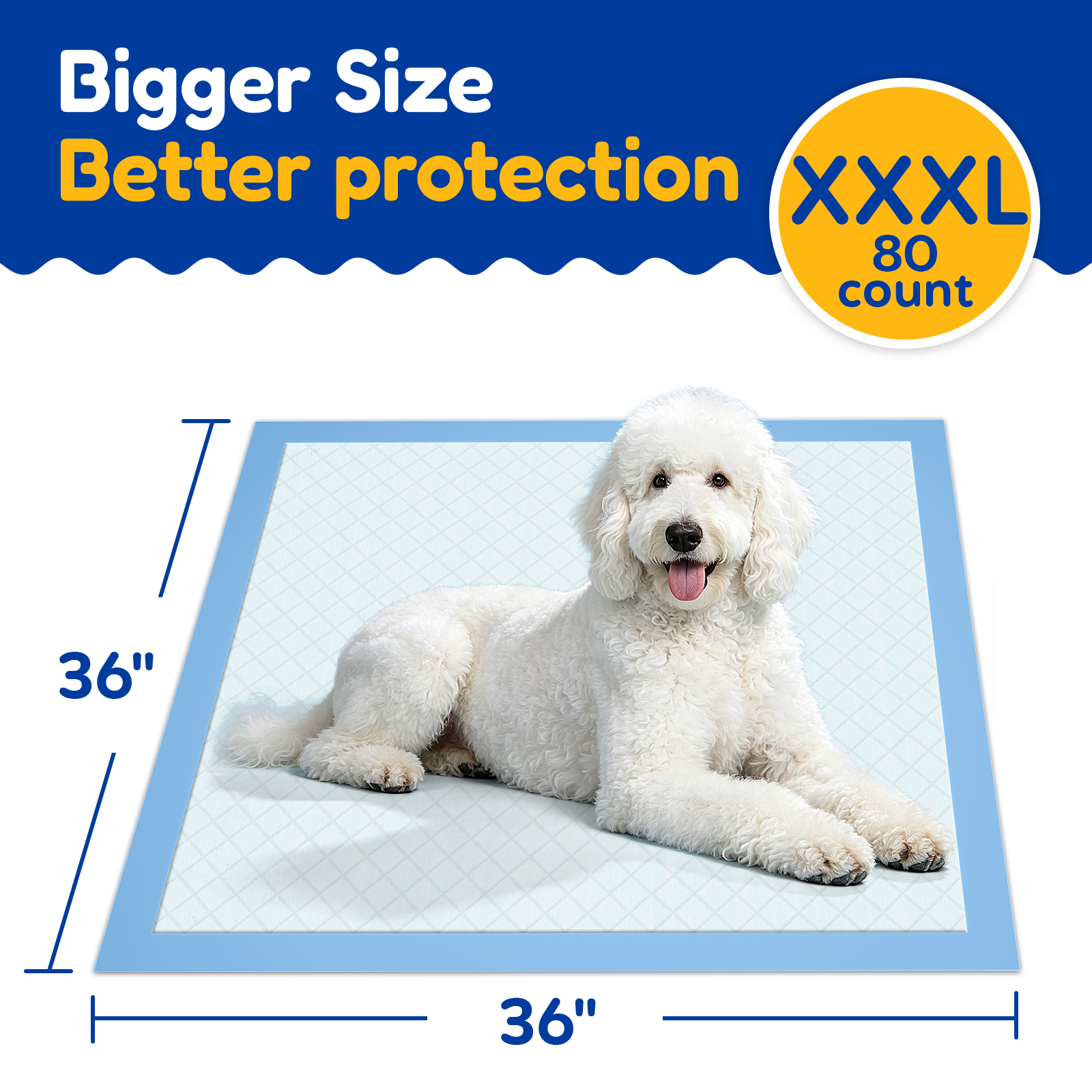 Powools Extra Large Puppy Pads, 36" x 36", 80-Count photo 3