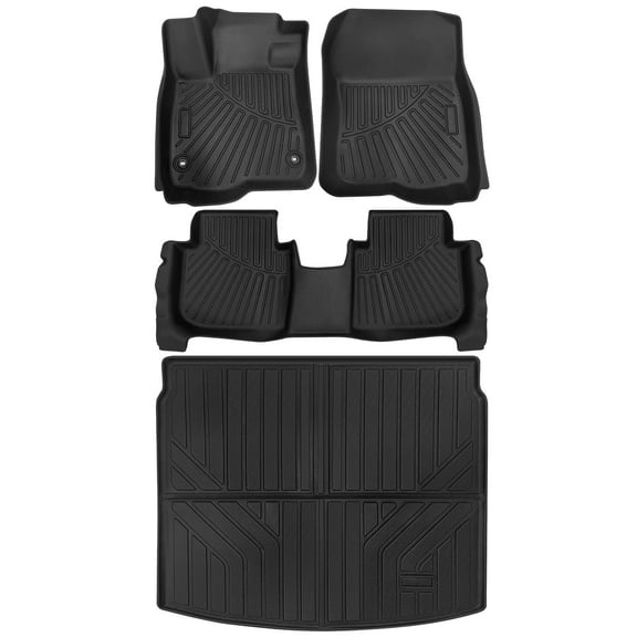 Zcargel 4pcs Floor Mats Front, Rear & Cargo Liner Rubber TPE Waterproof Compatible for Honda CR-V 2023, All-Weather Heavy Duty Interior Mats