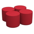 thumbnail image 1 of SoftZone® 18in Round Ottoman Standard 4-Piece - Red, 1 of 2