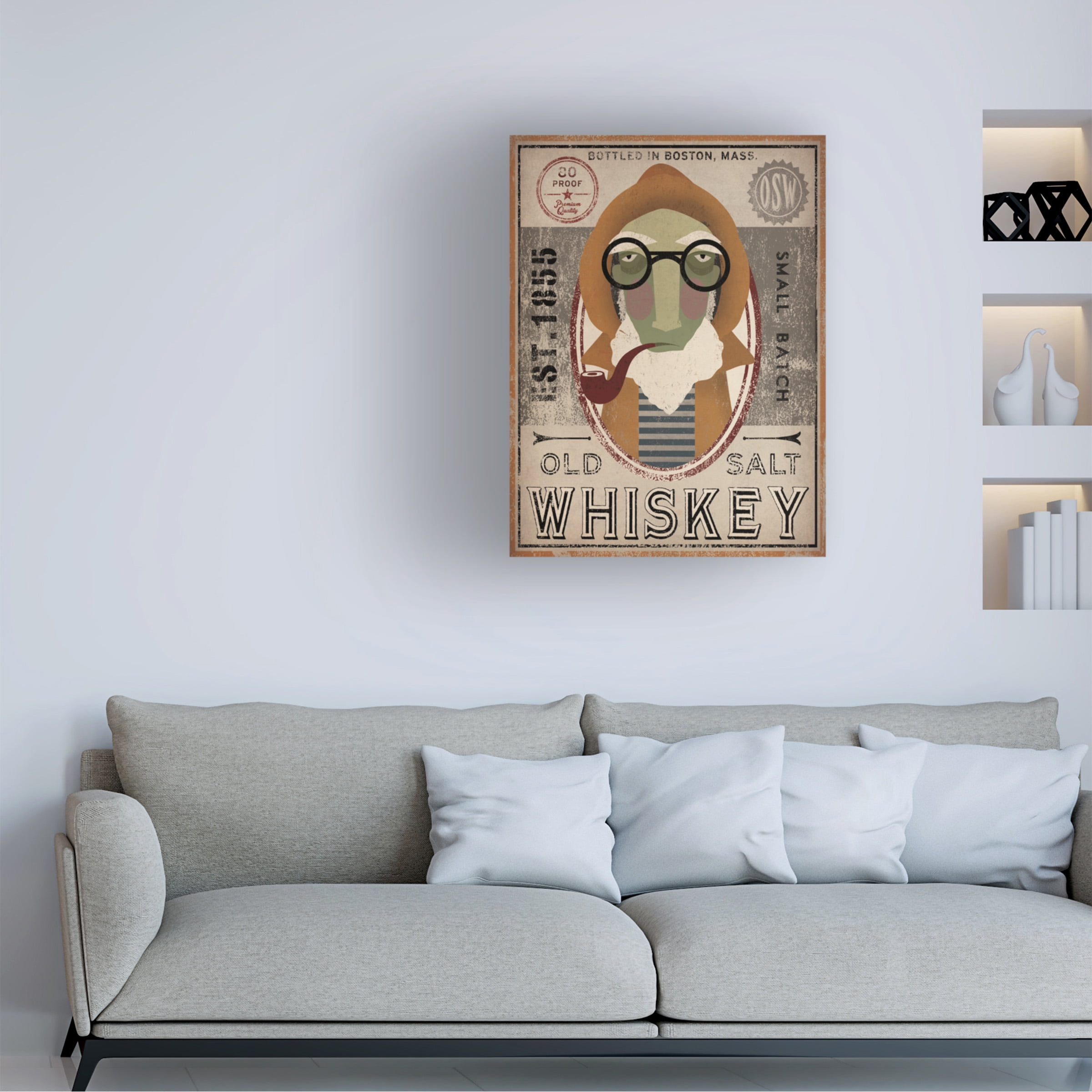 Trademark Fine Art 'Fisherman II Old Salt Whiskey' Canvas Art by Ryan Fowler