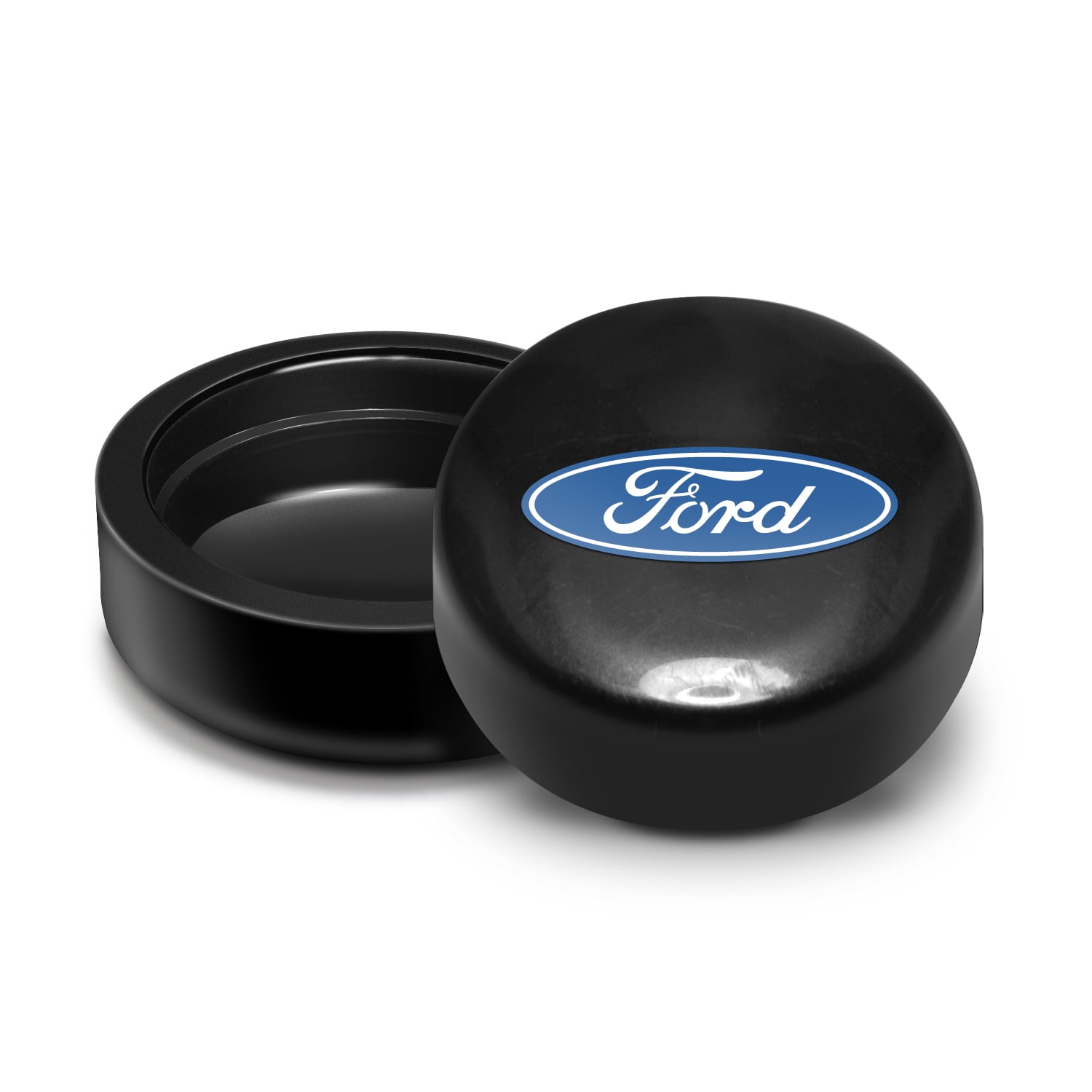 Ford Logo on Black ABS Plastic License Plate Frame Screw Covers