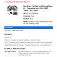 thumbnail image 2 of Rear Brake Pad Rotor and Parking Brake Kit - Compatible with 1998 - 2007 Toyota Land Cruiser 1999 2000 2001 2002 2003 2004 2005 2006, 2 of 2