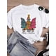 thumbnail image 1 of Camiseta con estampado de árbol de estrellas para mujer, ropa de vacaciones de Festival encantador, Feliz Navidad, Año Nuevo, moda femenina, camisetas gráficas, 1 of 3