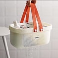 thumbnail image 6 of Shower Basket, Hand Wash Basket Organizer, Toiletries Bin Container Holder Plastic Storage Basket with Handle for Bathroom, Kitchen, College Dorm, Bedroom, Gym(Grey-White, 29.5*15*15.5cm), 6 of 8