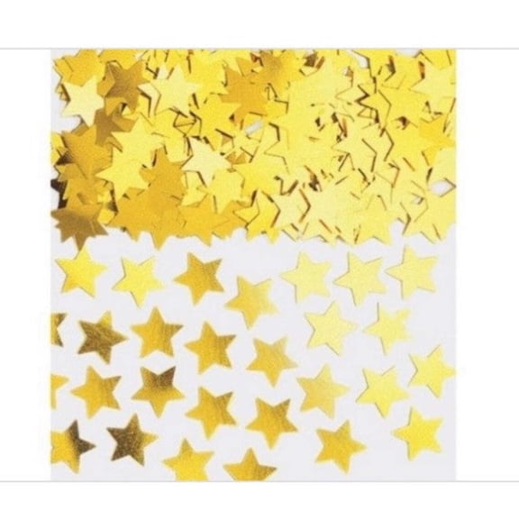 Amscan Mini Stars Confetti; 0.25oz Gold