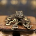 thumbnail image 5 of Vintage Brass Octopus Tea Pet Handmade Solid Copper Figurine Creative Desk Ornament Home Office Decor Collectible, 5 of 6