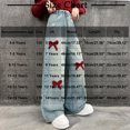 thumbnail image 3 of ZACPNCV Teen Youth Casual Wide Leg Jean Pants for Girls Put On Denim Pants Bow Embroidery Trouser Girl Clothing Blue 7-8 Years, 3 of 9
