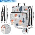 thumbnail image 2 of FORMRS Zipper Binder with Shoulder Strap 2-inch Ring 500 Sheet Capacity File Bag, Gray Cartoon Houses, 2 of 5