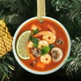 thumbnail image 3 of Tom Yum Soup, Shrimp, Mushrooms Thai Cuisine, Thailand Food Lovers Foodie Novelty Holiday Christmas Ornament Xmas Tree Gift (Flat Design Printed on Ceramic, Not 3D), 3 of 3
