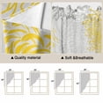 thumbnail image 3 of Yellow White Kitchen Window Curtains, Swag Curtains Valance for Bedroom Living Room Bathroom, Abstract Grey Chrysanthemum Flower Floral Rod Pocket Window Curtain Block Drapes 2 Panels 36"x45", 3 of 9