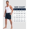 thumbnail image 4 of Mens 2 in 1 Swim Trunks with Compression Liner, Quick Dry Beach Shorts, Bathing Suit with Phone Pocket Navyblue S, 4 of 6