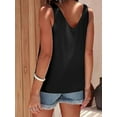 thumbnail image 3 of Womens Silk Satin Tank Tops V Neck Casual Cami Sleeveless Camisole Blouses, 3 of 5