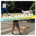 thumbnail image 2 of VIVAGLORY Laisse pour Chien Twingrip, Laisse Double Poignée pour l'Entraînement et la Marche avec Poignée de Circulation et 2 Boucles, Contrôle de Circulation Réfléchissant Robuste pour Chiot Animal de Compagnie, 4 Pieds x 1 Po, Orange, 2 of 6