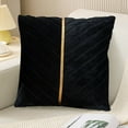 thumbnail image 7 of SHIMELE Solid Color Velvet Pleated Pillowcase Cushion Decorative Pillow for Sofa Bed Office Lumbar Support Waist Protection 45x45cm, 7 of 7