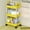 Yellow, variant on Szbaoan 3-Tier Rolling Utility Cart with Wheels Plastic Storage Organizer for Kitchen Bathroom Living Room Office Multi-Purpose Mobile Shelf 38x26.5x75cm Easy Assembly