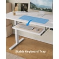 thumbnail image 4 of DESINO Standing Desk with Keyboard Tray, 48 x 24 inch Height Adjustable Electric Standing Desk, Sit Stand Up Desk, Computer Office Desk, White, 4 of 9