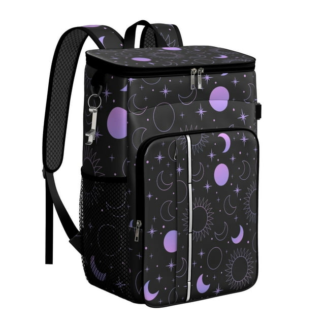 Witchy Cosmic Cooler Backpack - Insulated 20L Backpack Cooler with Starry Night Aesthetic, Leakproof & Lightweight