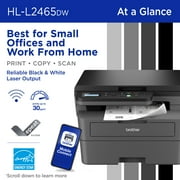 Brother Wireless HL-L2465DW Compact Monochrome Multi-Function Laser Printer with Print, Copy and Scan, Duplex and Mobile Printing