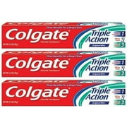Colgate Travel Size Toothpaste Triple Action Original Mint, 2.5 oz (Pack of 3)