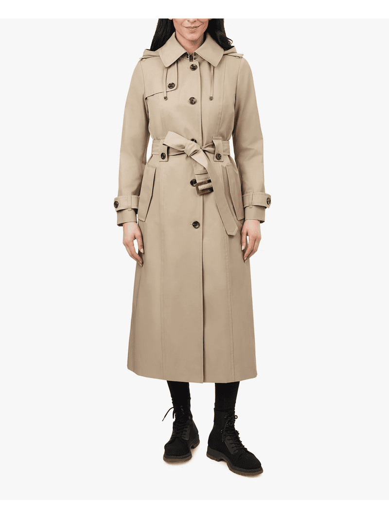 London Fog Women's Single Breasted Trench coat Regular and Plus